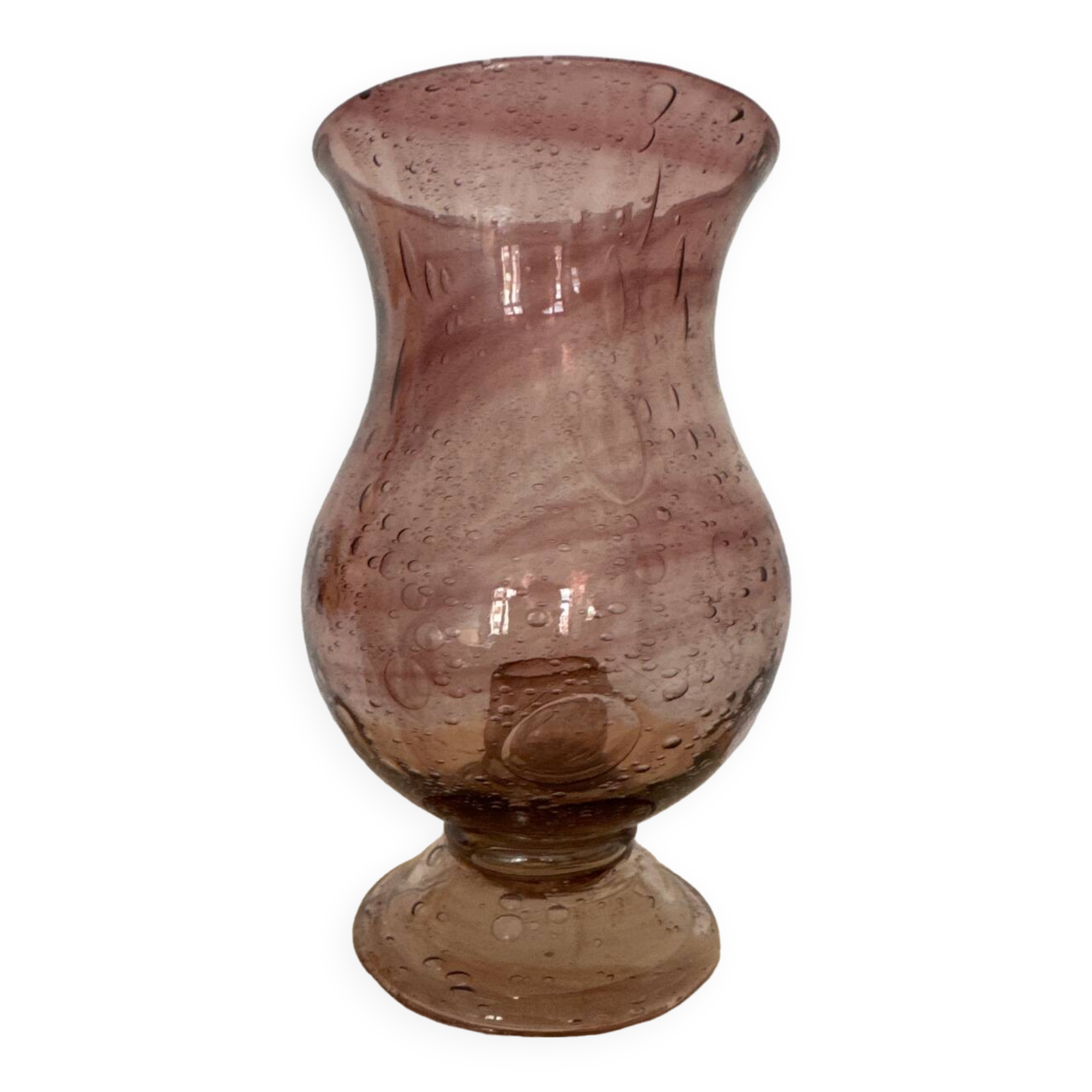 Biot glass tealight candle holder