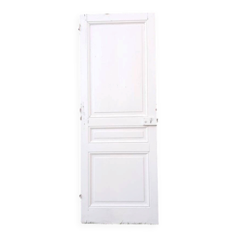 Communication door H220xW80.5cm, old panelled with moulding.