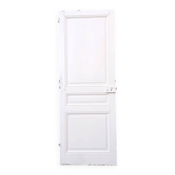 Communication door H220xW80.5cm, old panelled with moulding.