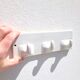 Antique white ceramic wall hook 3p