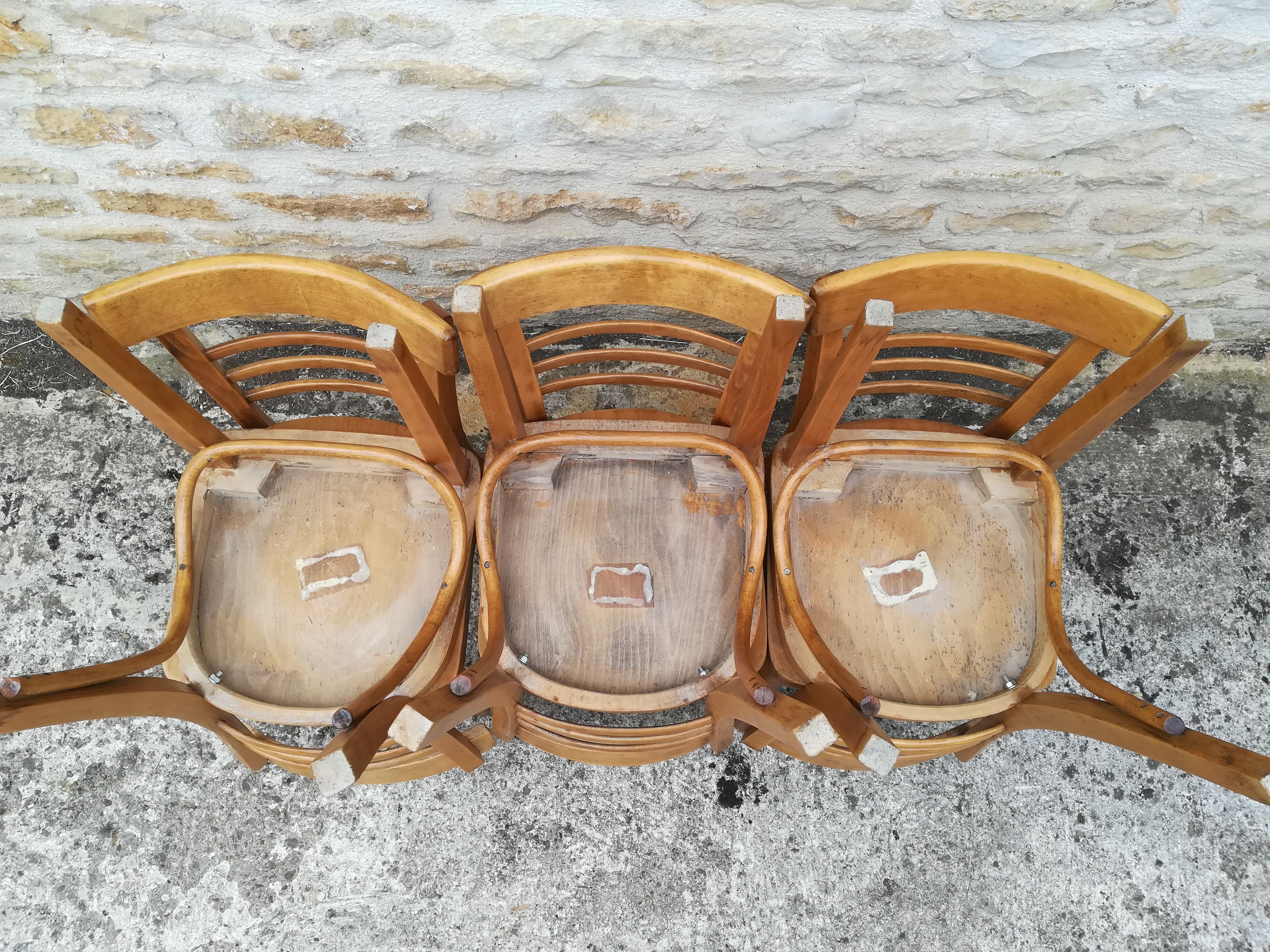 12 refinished bistro chairs