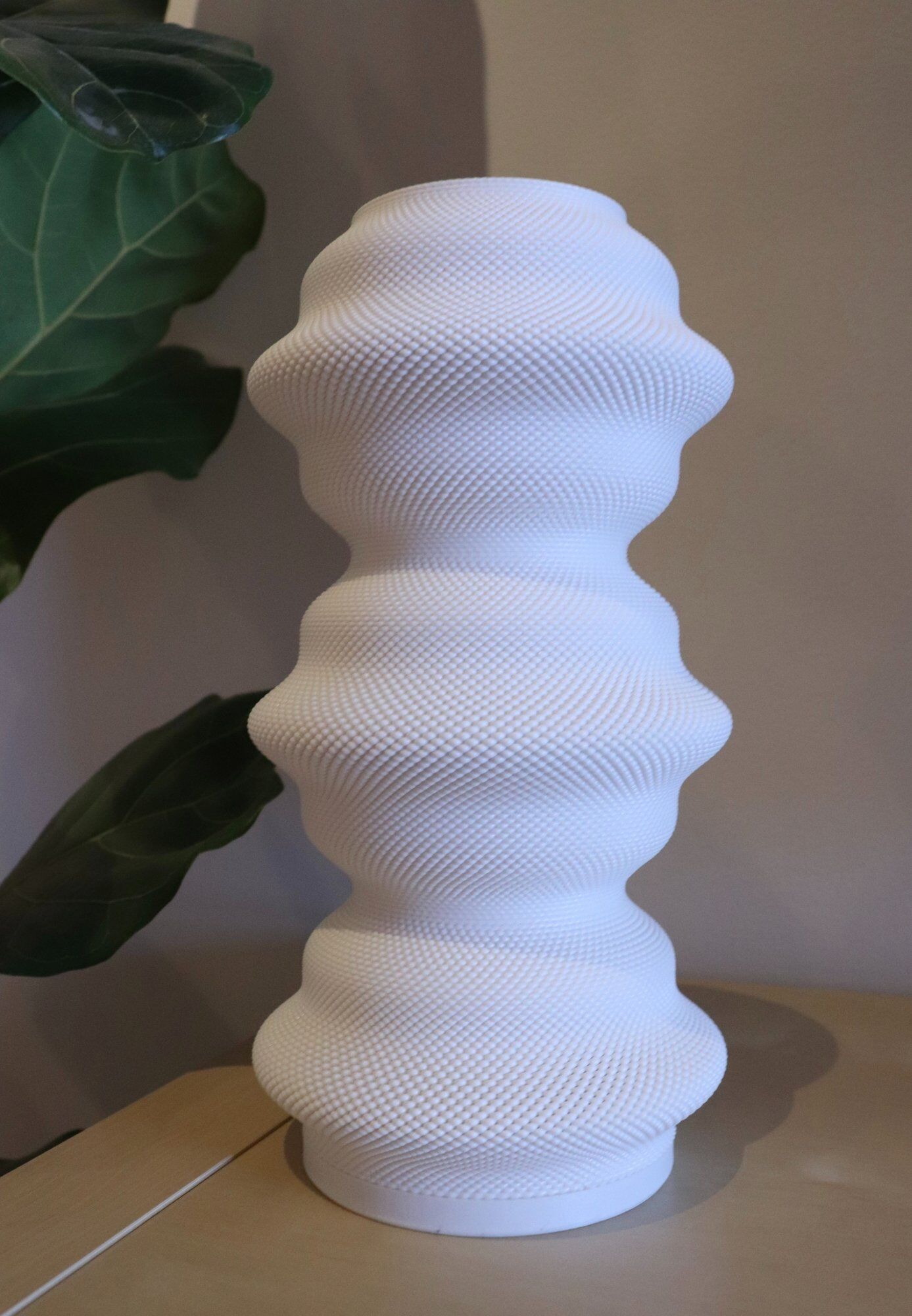 Organic design lamp in biopolymer