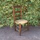 Set of 4 handcrafted rush chairs in solid oak.