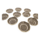 Set of 10 small crystal bowls from Val Saint Lambert.