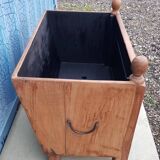 Antique solid teak flower pot