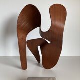 Mrs. Charles Eames_ The shadow does not bend, walnut plywood sculpture