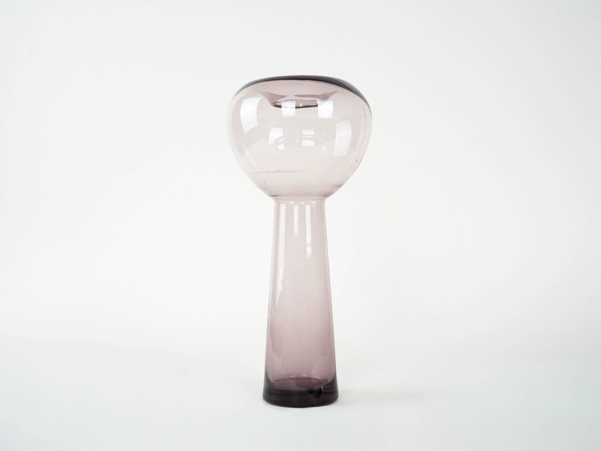 Glass vase, Italian design, 1970s, made in Italy