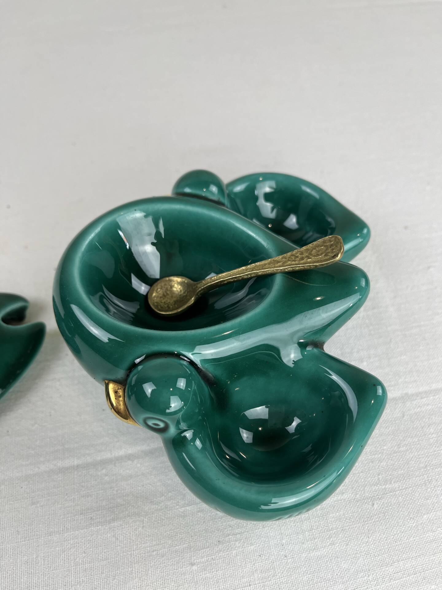 Antique zoomorphic condiment service