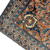 Large Vintage Indian Kashmiri Carpet Blue Wool Living Room Rug- 280x385cm