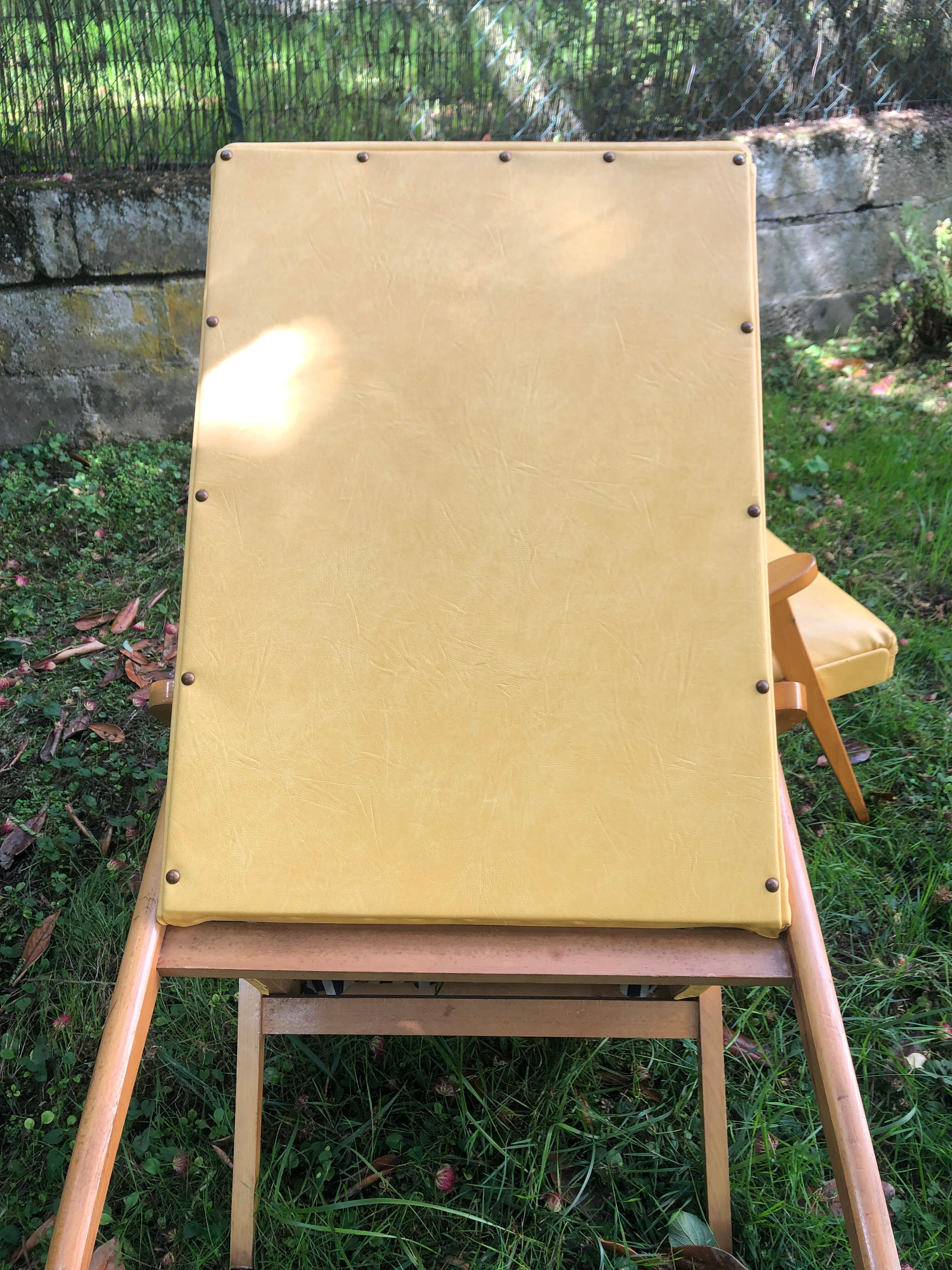 Vintage 60s yellow Scandinavian armchairs