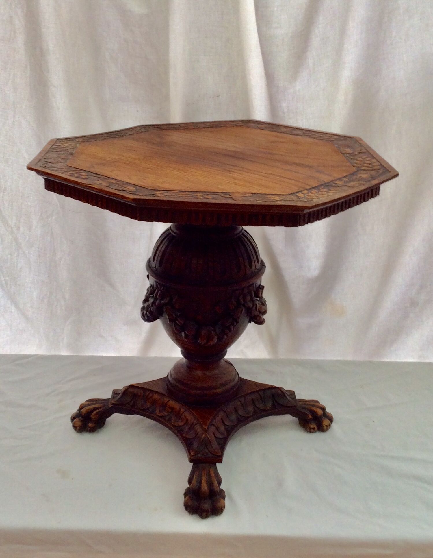 Old healer in carved solid oak