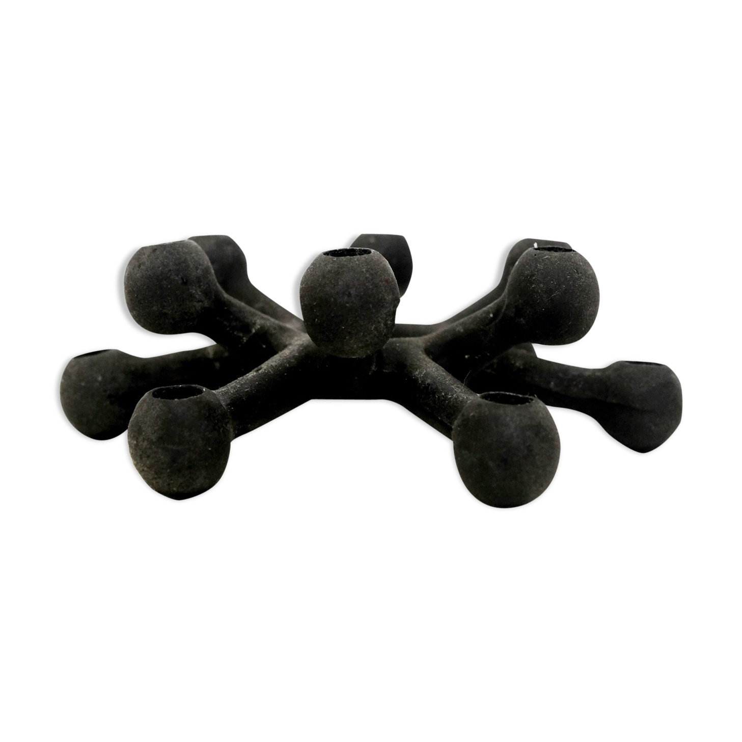 Jens Quistgaard, small cast iron candlestick, Dansk Design, 1960