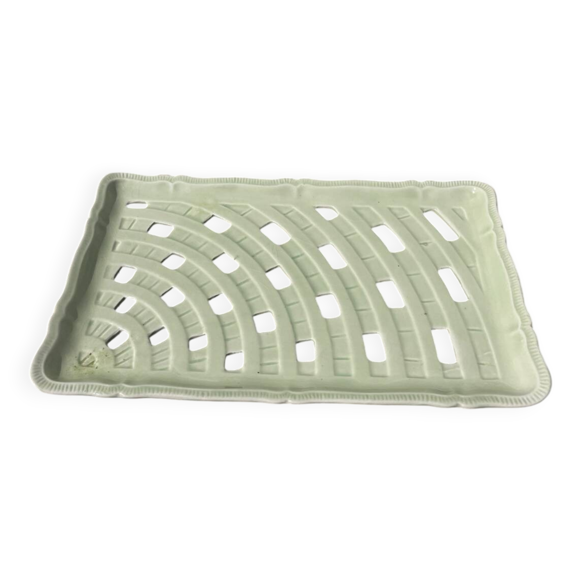 Sarreguemines ceramic braided dish
