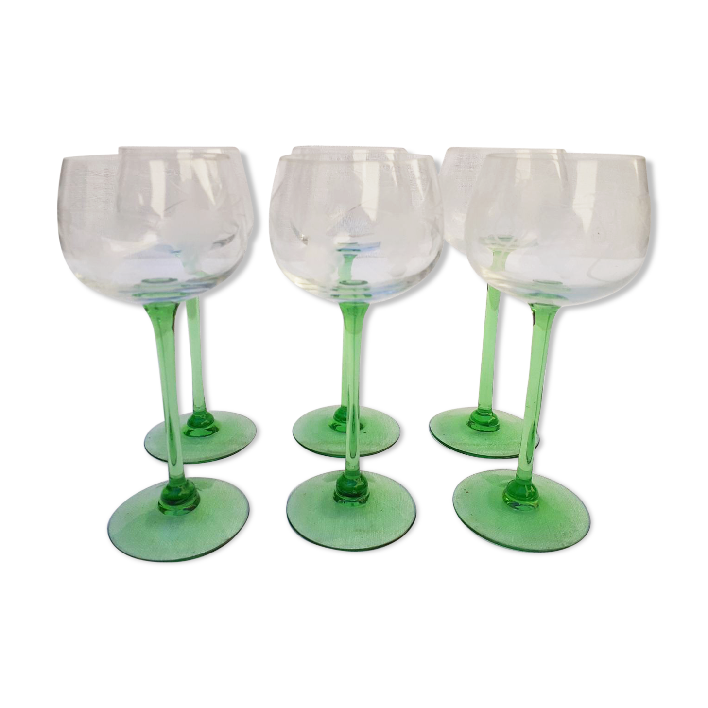 6 crystal glasses for Alsace wine