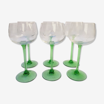 6 crystal glasses for Alsace wine