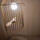 Suspension vintage en forme de cage à  oiseau