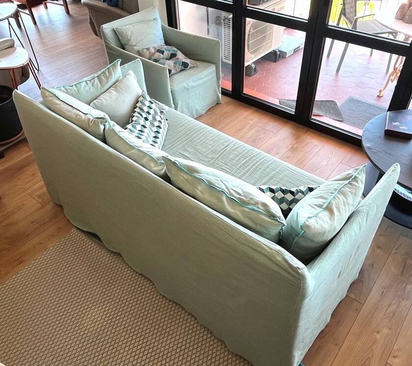 Gervasoni ghost sofa + covers + matching armchair