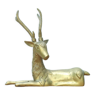 Brass deer sculpture, 70s