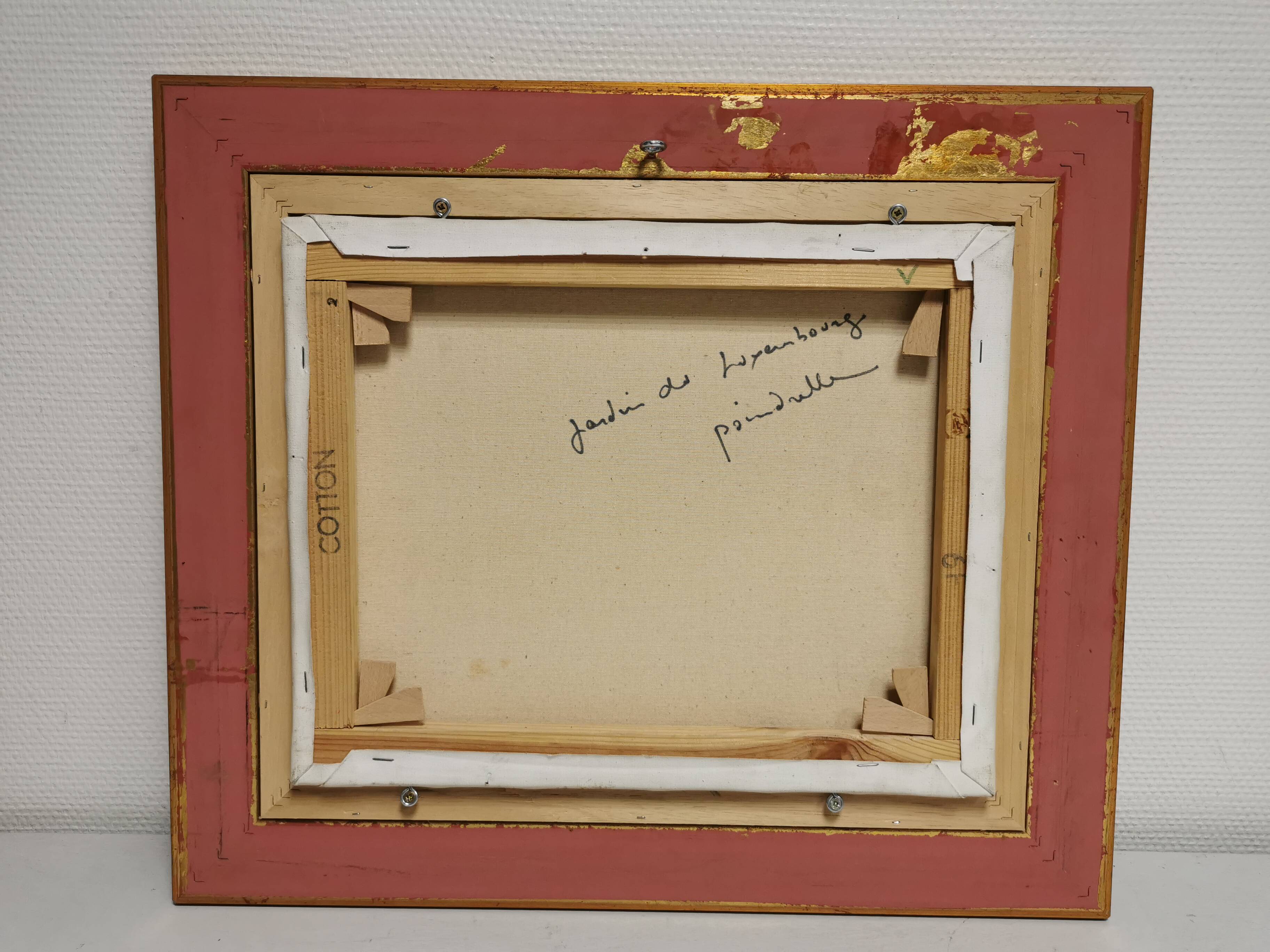 Painting / Oil on canvas signed POINDRELLE. the Luxembourg Gardens