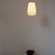 Mouse grey opaline pendant light 1950