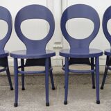 Series of 4 vintage Baumann chairs model Mouette