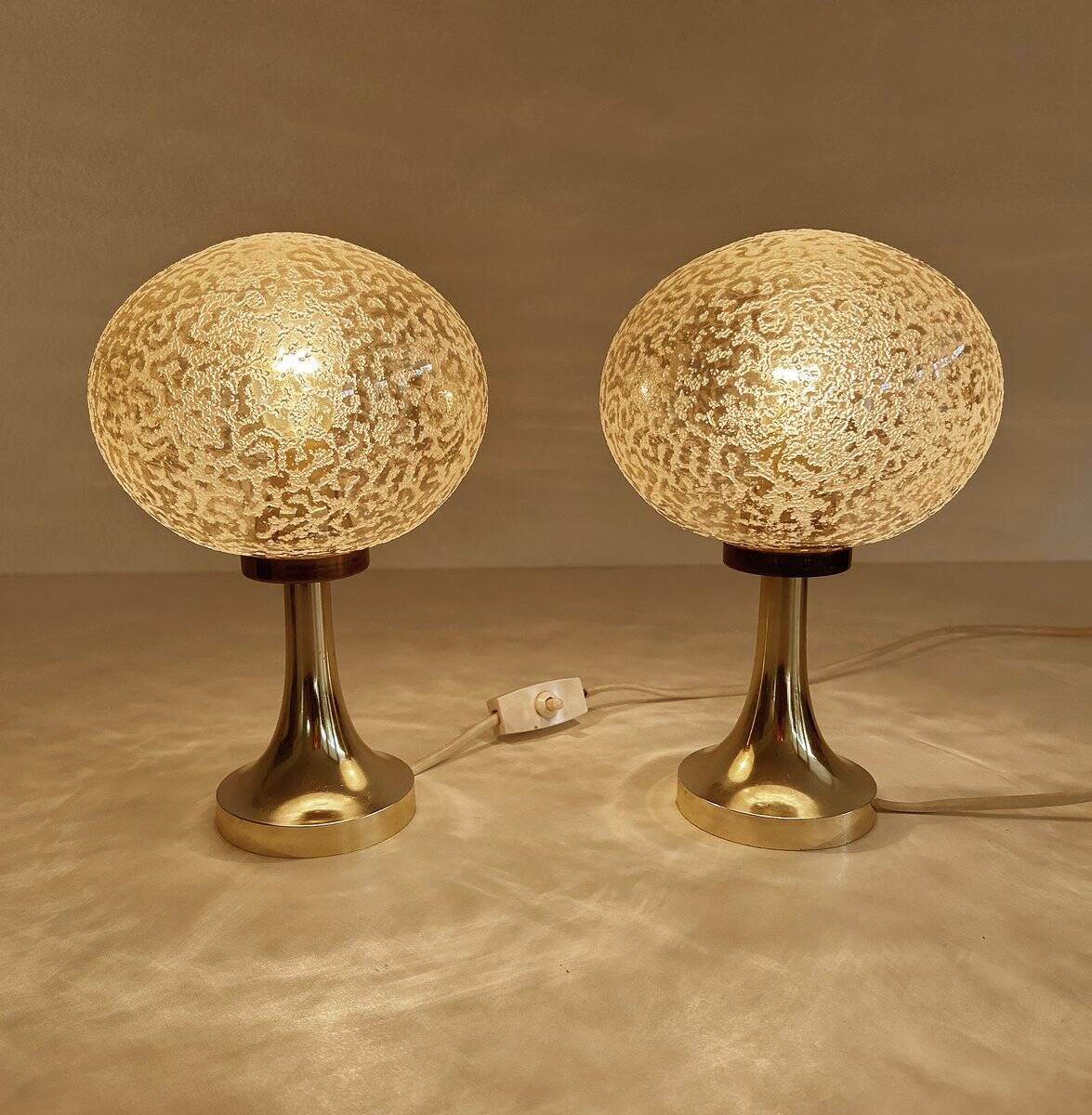 Pair Vintage Space Age table lamps, 1970s,