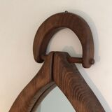 Brutalist mirror in oval shape 1950 - 30,5x59,5cm