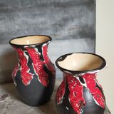 Duo of ceramic vases foams Fat Lava vintages