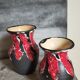 Duo de vases céramique écume Fat Lava vintages