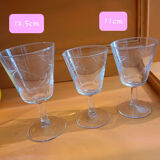 Set of 7 chiseled vintage glasses