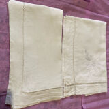 Set of two linen pillowcases