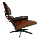 Lounge Chair in Black Leather attributed to Charles Eames for Herman Miller, 1956