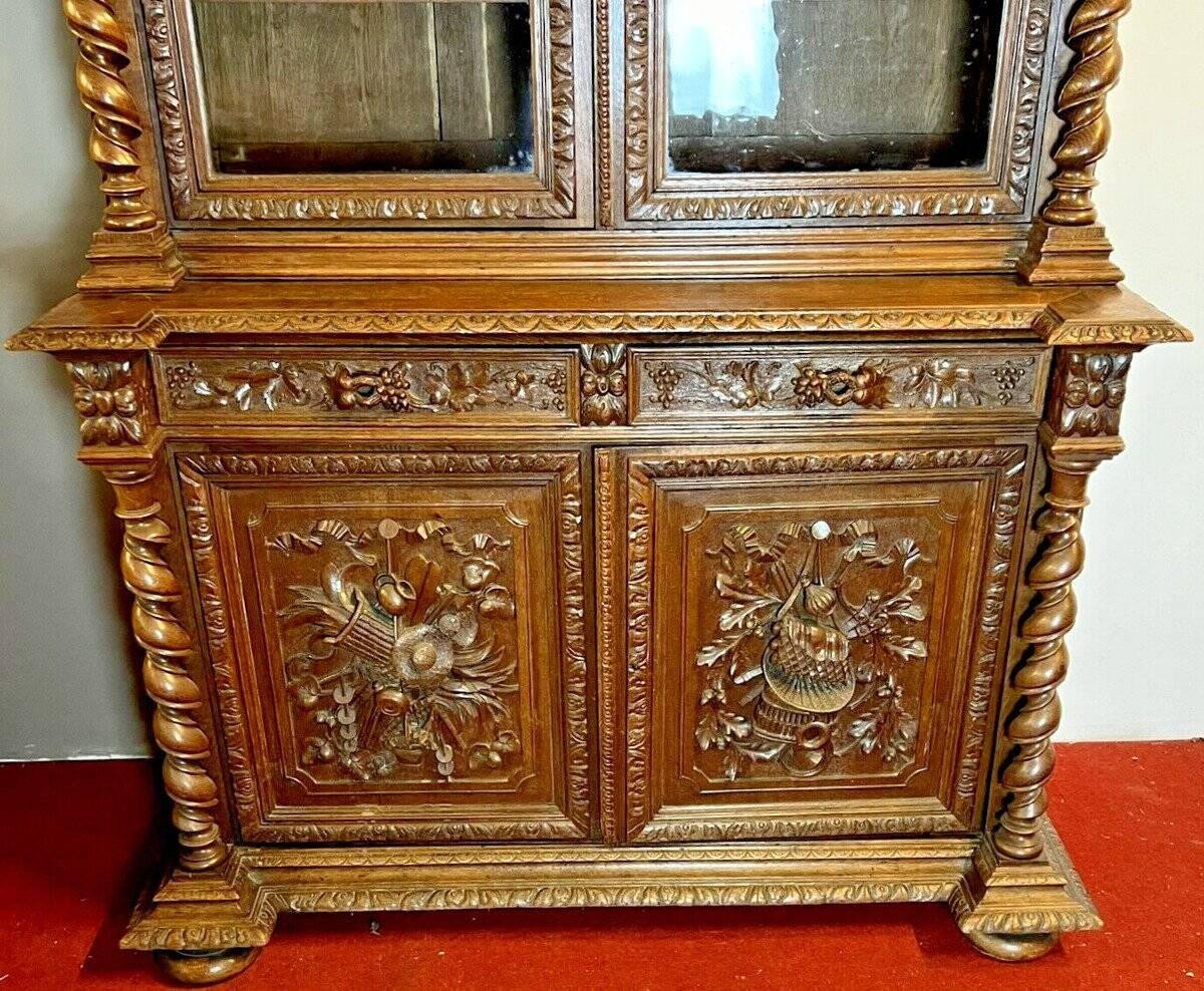 Renaissance-Style Oak Hunting Lodge Library