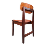 Vintage Scandinavian chair in teak, antique seating furniture.