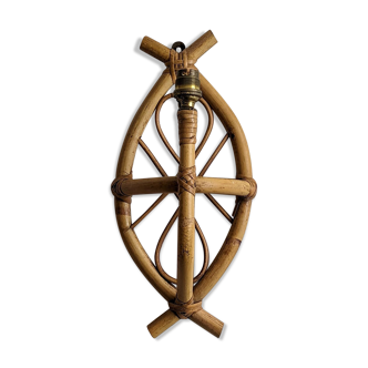 Rattan wall lamp