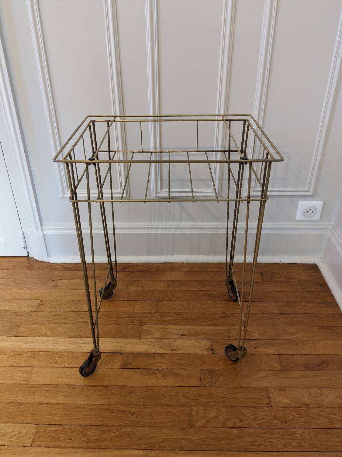 Metal serving trolley