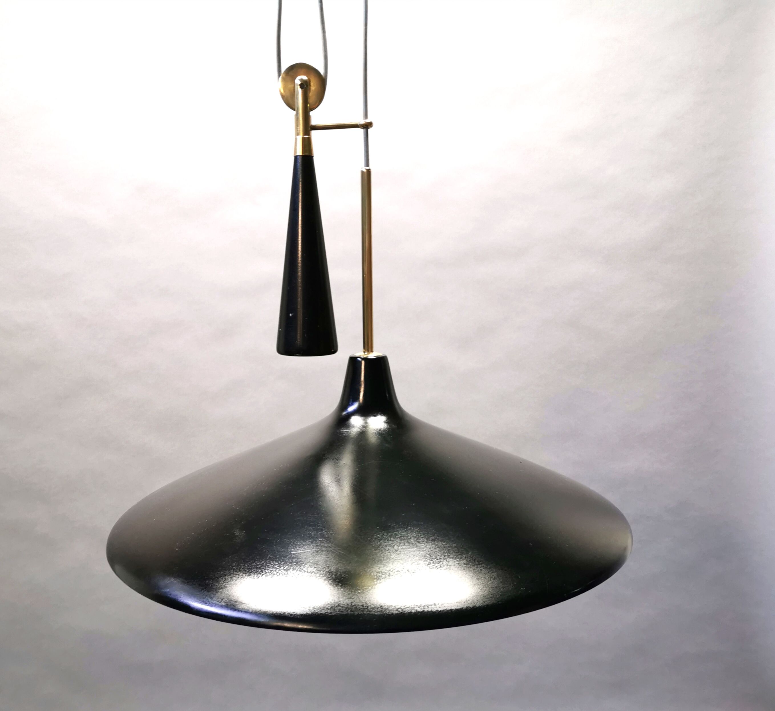 Angelo Lelli pendant lamp 12126 for Arredoluce 1947