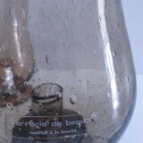 two bubble glass candle holders