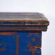 Antique wooden chest painted blue – folk art – Central Europe around 1900