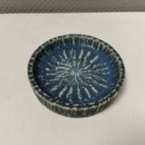 Cendrier en fourrure de lièvre bleue émaillée de Rörstrand Suède, par Gunnar Nylund