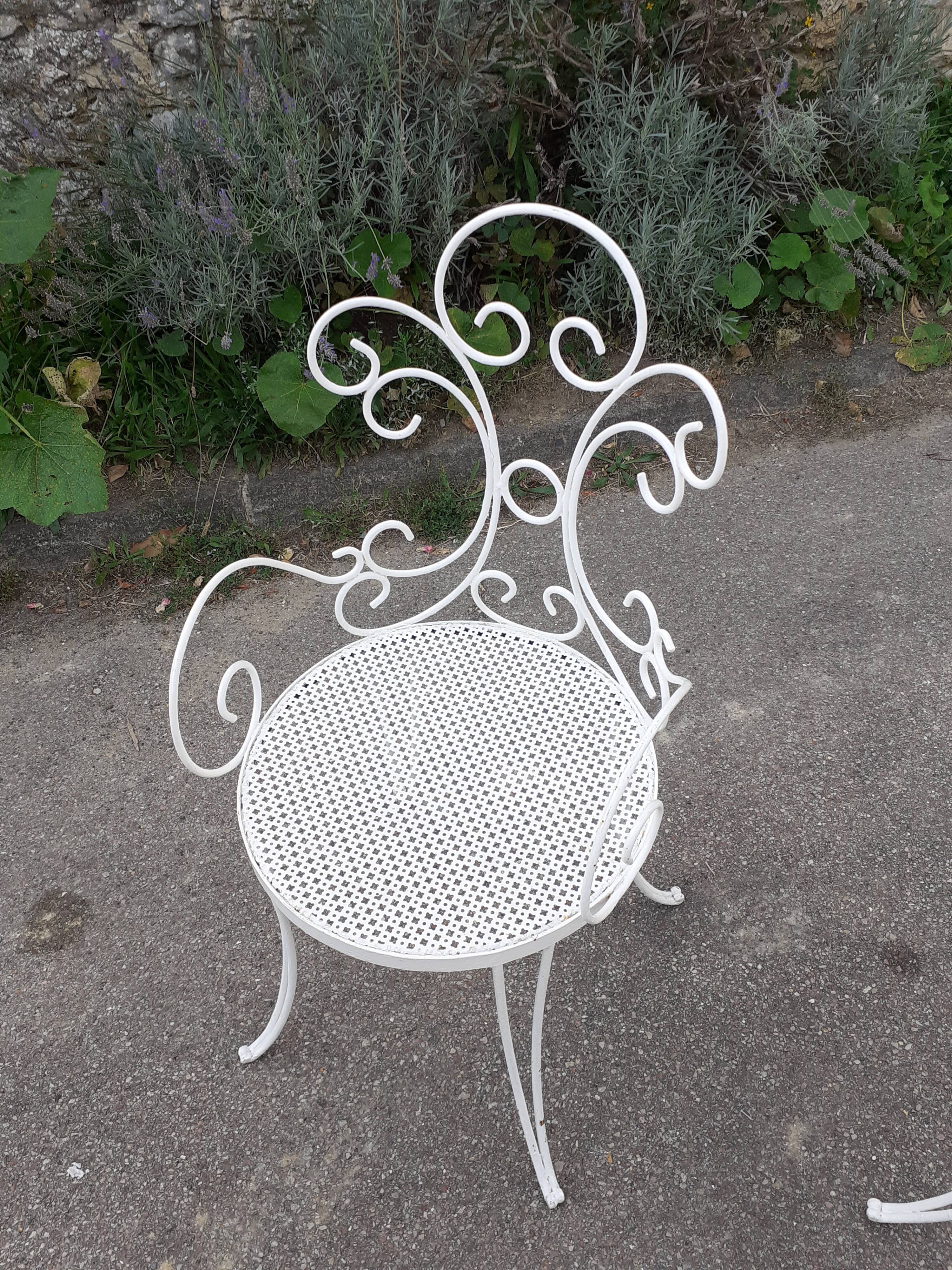 Old wrought iron garden furniture