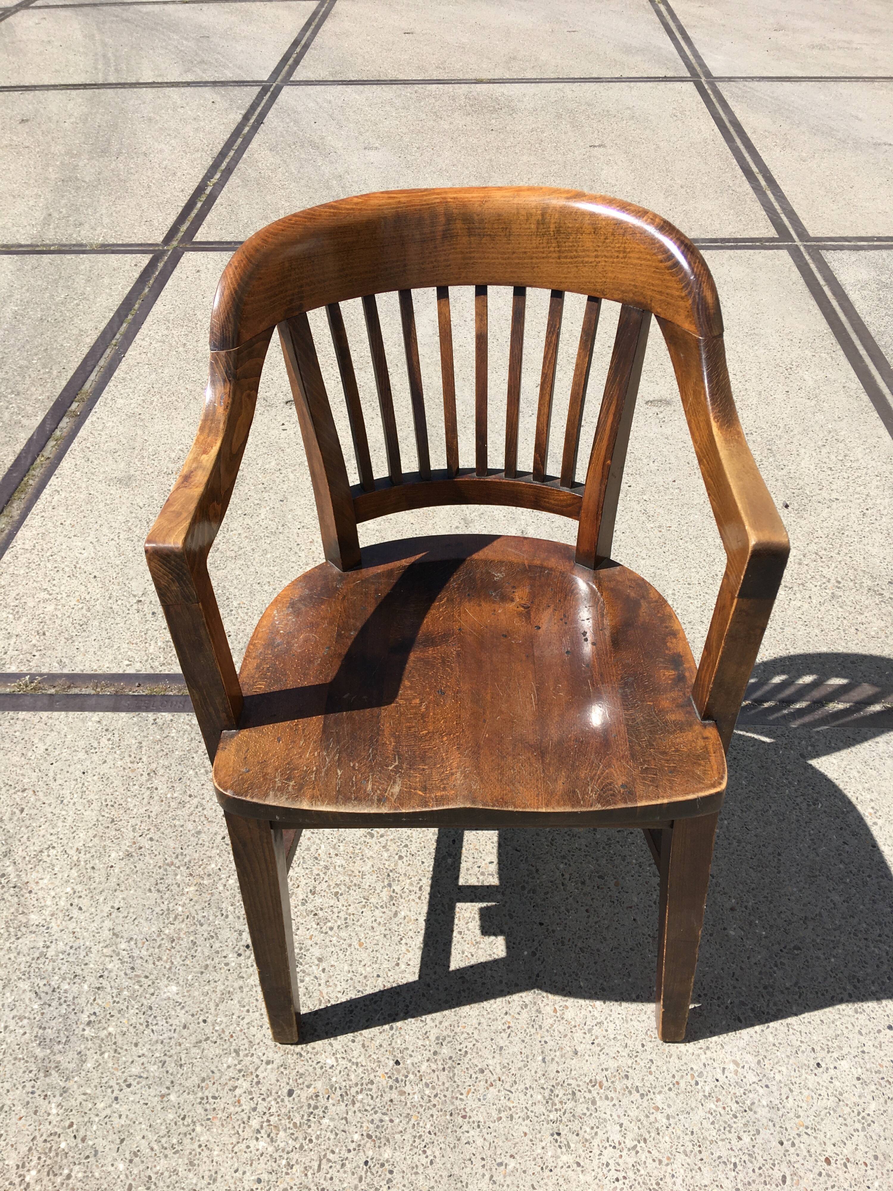 1951 red cedar office armchair