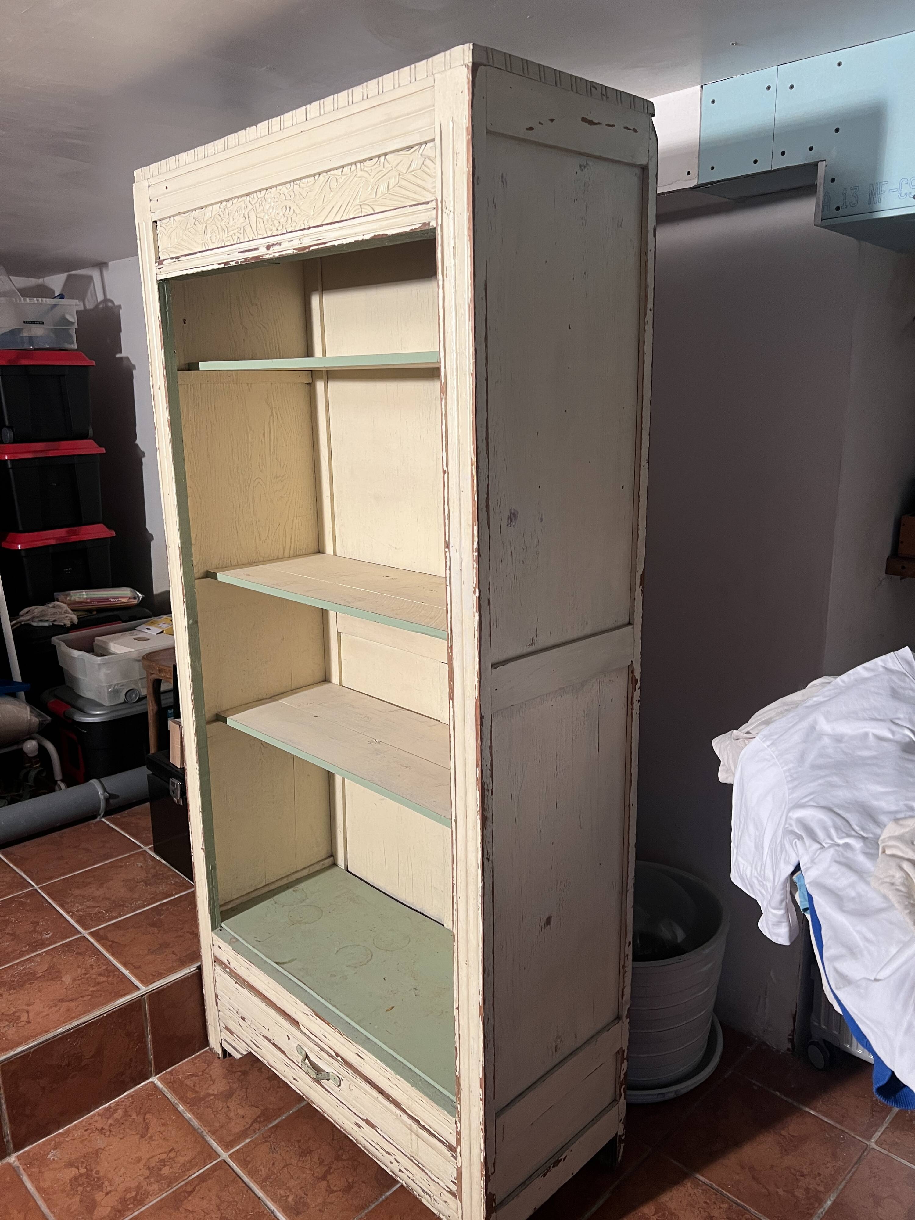 Bibliothèque en bois vintage