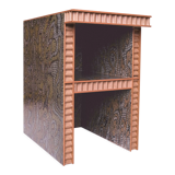 Honeycomb MDF console plated 'snakeskin'