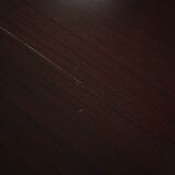 Round mahogany table, Danish design, 1970s, manufactured in Denmark