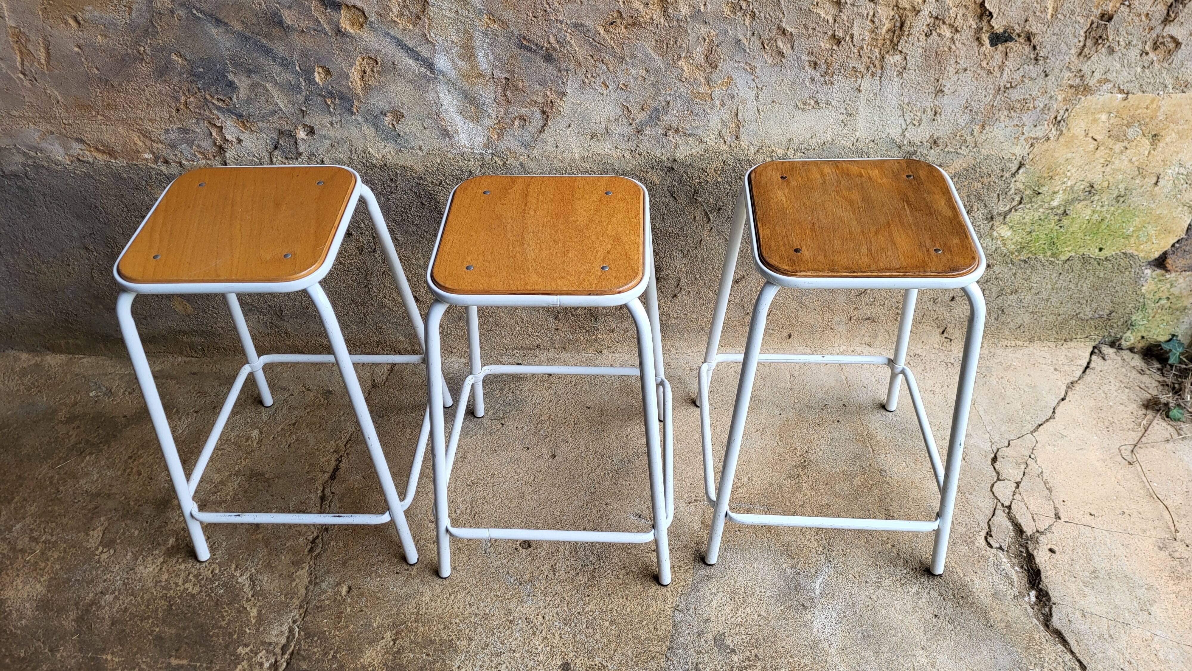 Vintage school industrial stool