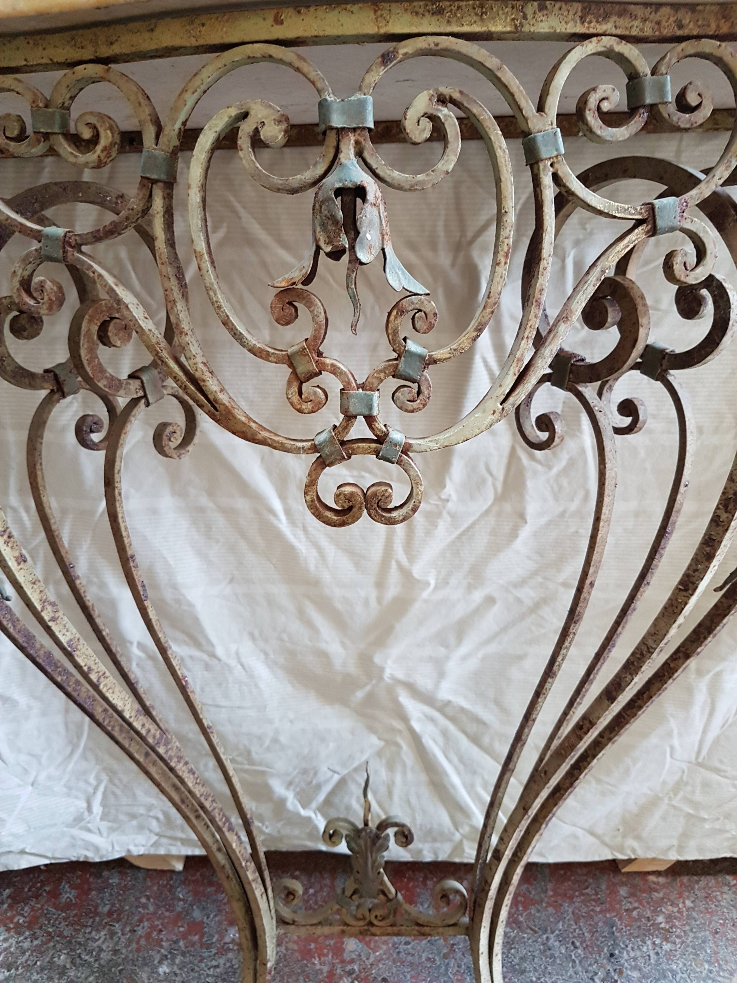 Forged iron console 1950