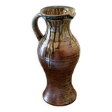 Glazed pyrite stoneware pitcher
