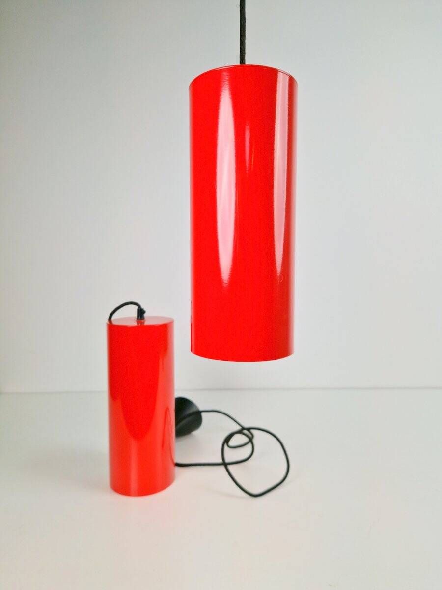 Minimalist Pipeline Pendant Lamps by Ole Pless Jørgensen for Nordic Solar, 1970s, Set of 2