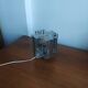 Vintage 70s chrome cube lamp – Brutalist / Space Age style + Bulb